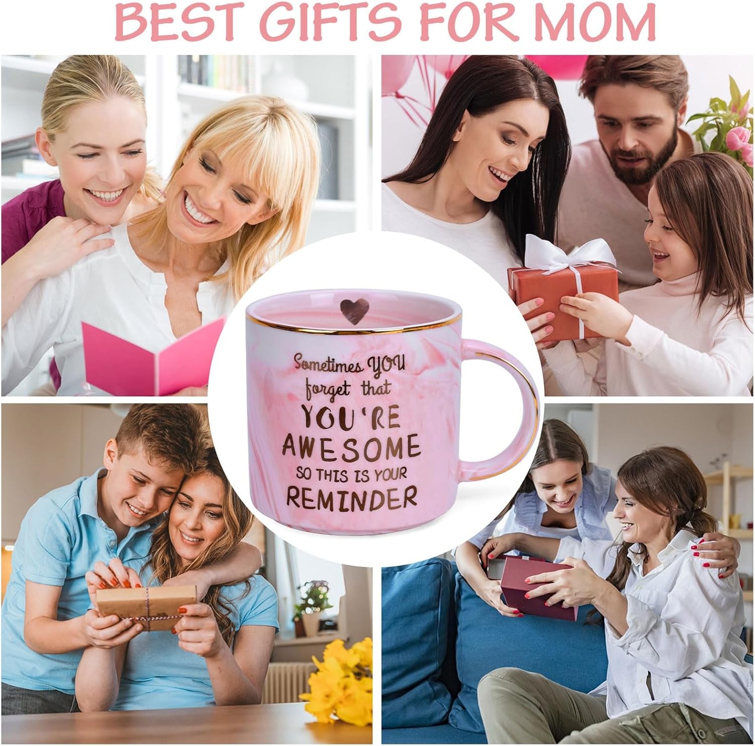 Mothers Day Mom Gifts for Mom from Daughter Son,12 OZ Funny Coffee Mug,Gifts for Wife Women Grandma,Birthday Gifts for Women Her Friends,Mom Gifts for Mothers Day Birthday Christmas Anniversary