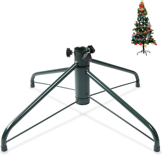 Christmas Tree Stand 19.7 Inches Iron Metal Bracket Rubber Pad with Thumb Screw (50Cm)