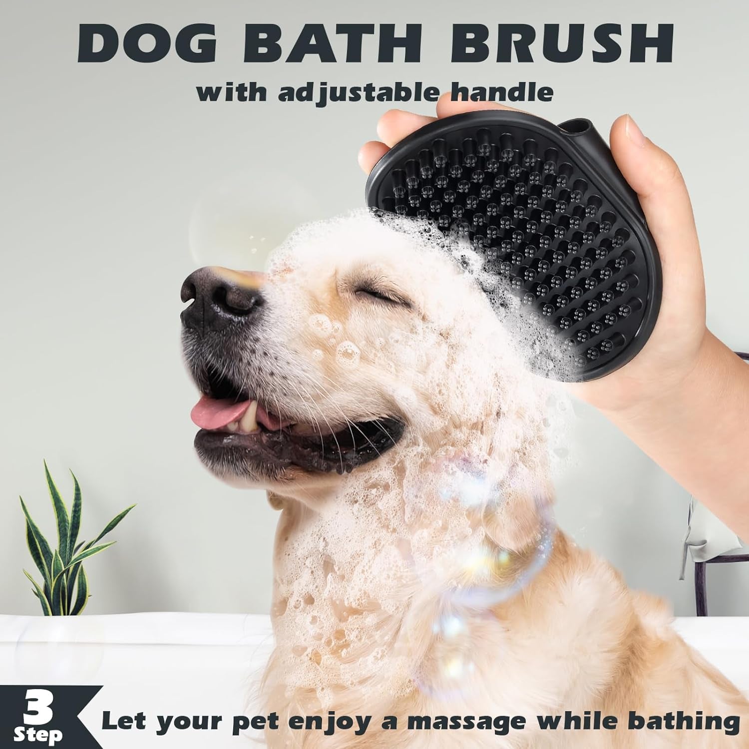 3PCS Dog Brush I Dog Brush for Shedding I Deshedding Dog Brush I Dog Bath Brush I Slicker Brush for Dogs I Dog Comb I Premium Pet Supplies (Green Black)