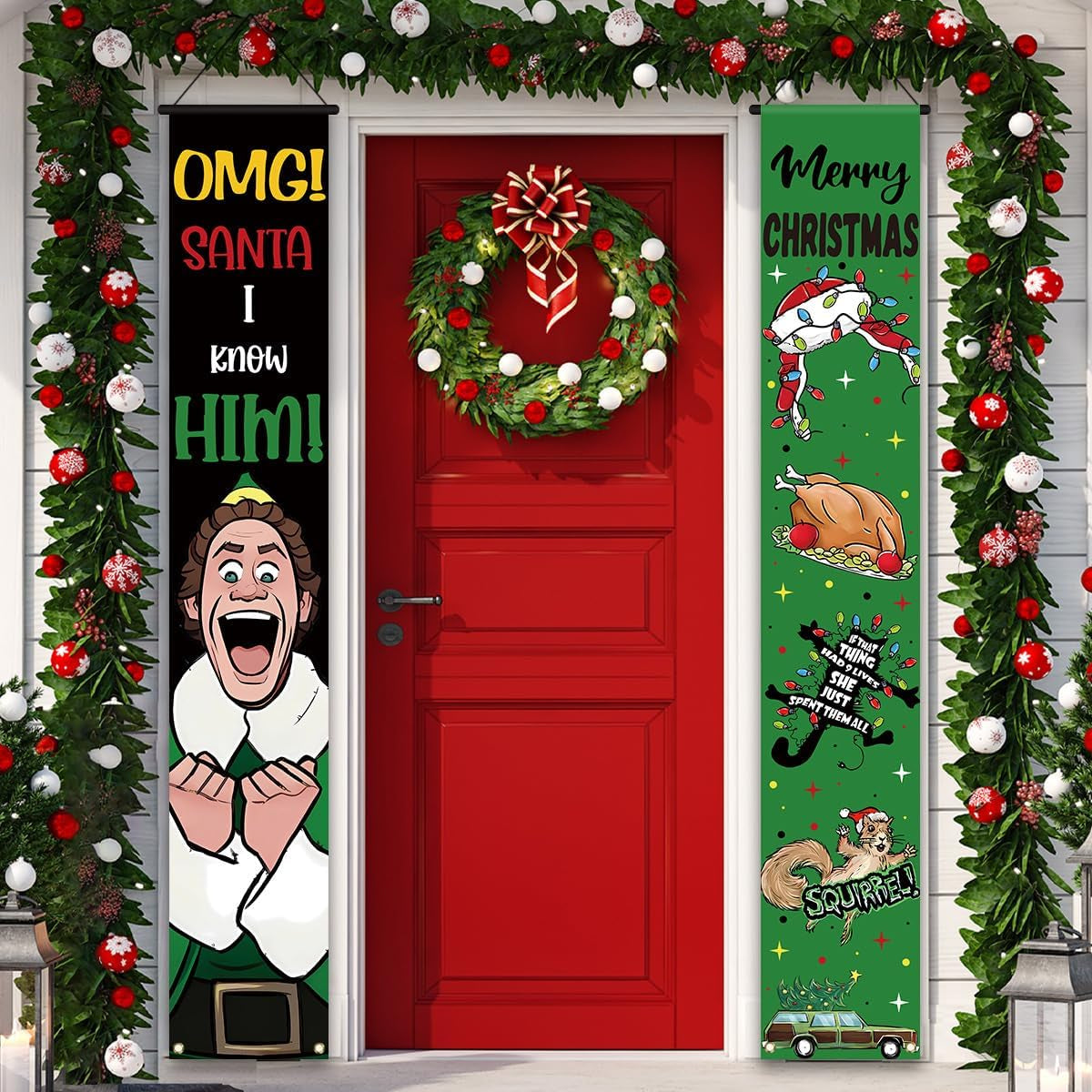 Christmas Vacation Porch Banner Funny Christmas Welcome Sign Griswold Family Cousin Eddie Christmas Decor New Year Xmas Decor Christmas Vacation Decorations for Home Party