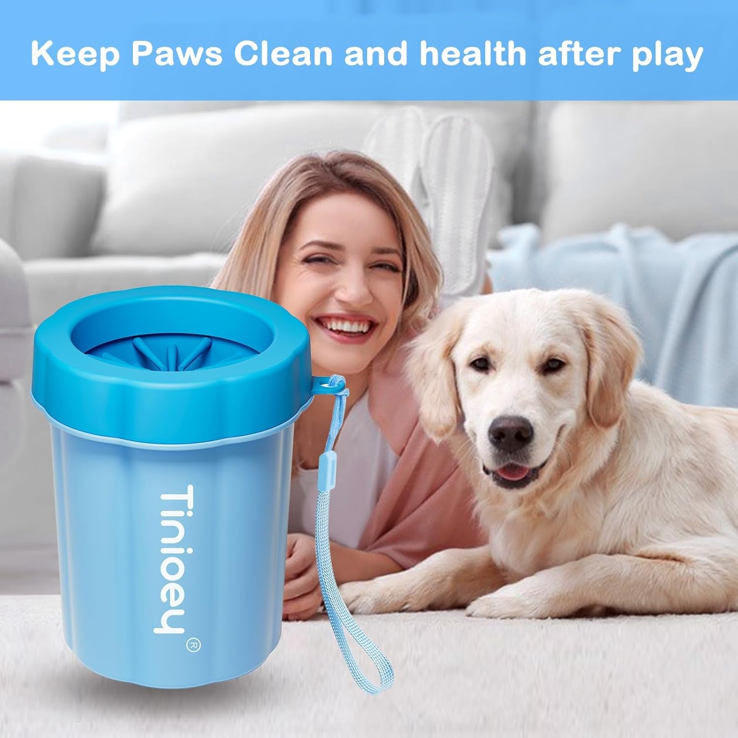 Dog Paw Cleaner for Dogs (With 3 Absorbent Towels), Dog Paw Washer, Muddy Paw Cleaner, Pet Foot Cleaner