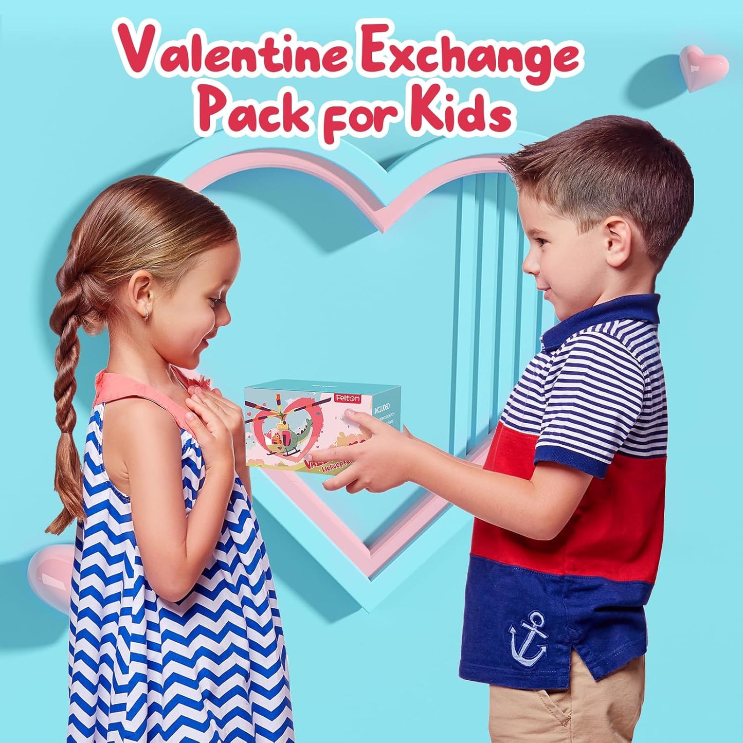 28 PCS Valentines Day Cards for Kids School with Airplane Launcher Toys, Valentines Helicopter Lanchers, Party Favors for Kids Classroom, Valentines Day Gifts for Kids Boys