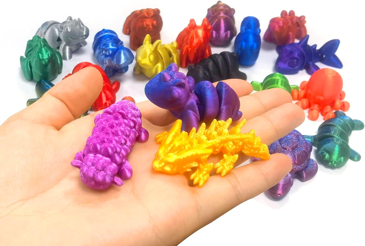 24 Pack Valentine'S Day Gift Cards with Mini Animal Toys Party Favors, 3D Print Mini Animal Toys for Kids Girls Boys Valentines Day Gifts Classroom School Exchange Prize