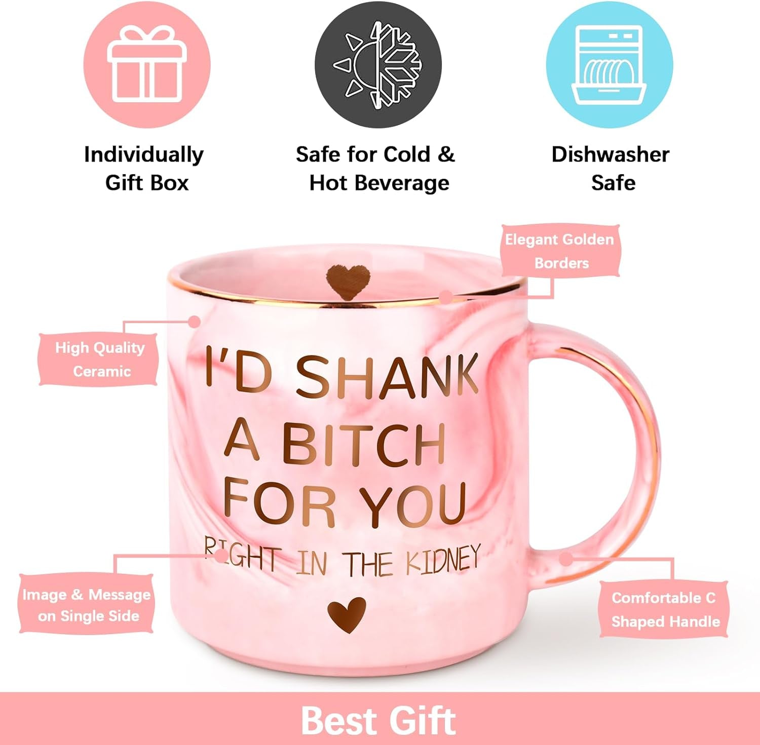 Valentines Day Gifts,12Oz Novelty Coffee Mug,Valentines Day Gifts for Her Girlfriend Sisters Mom Best Friend,Funny Birthday Gifts for Women,Sister Gifts from Sister,Mothers Day Gifts for Mom Besties