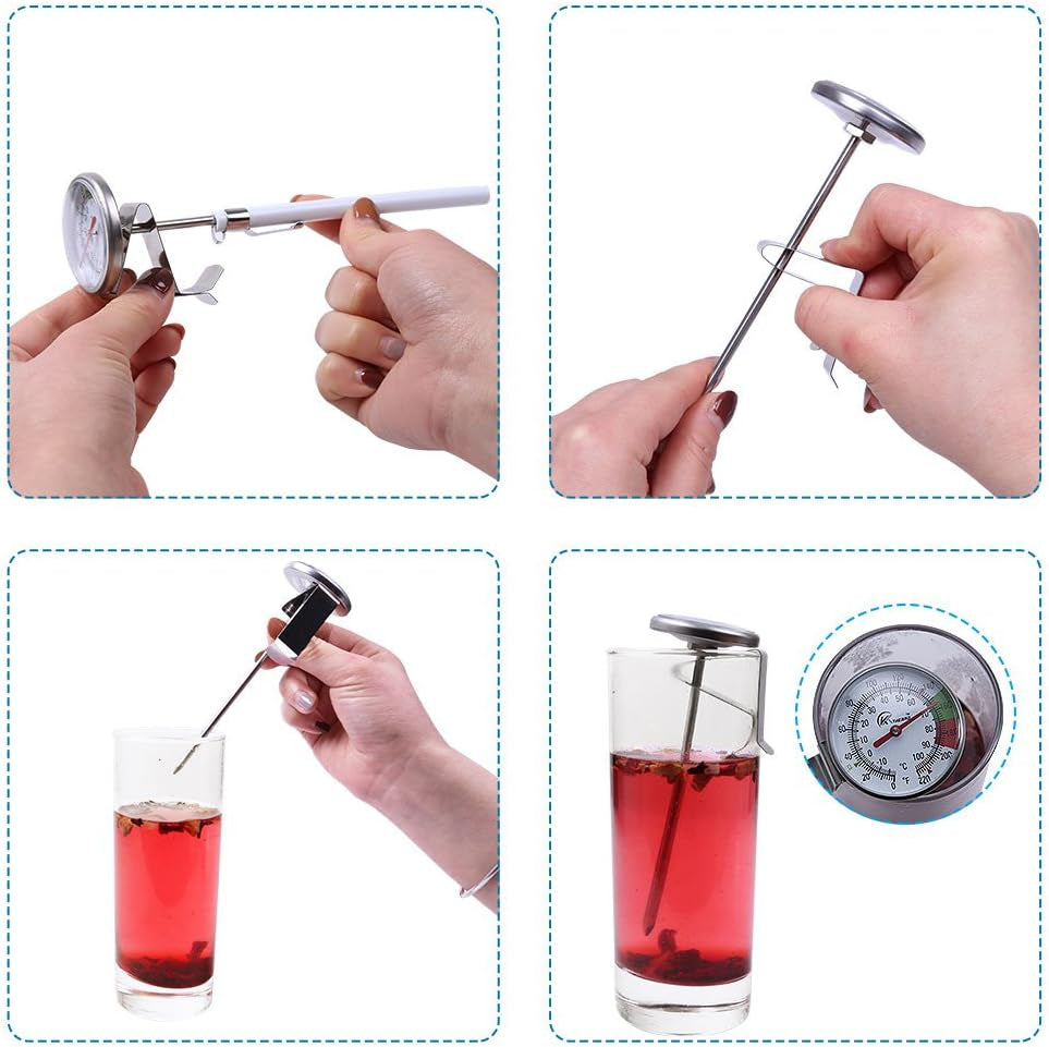 Instand Read 2-Inch Dial Thermometer,Best for the Coffee Drinks,Chocolate Milk Foam