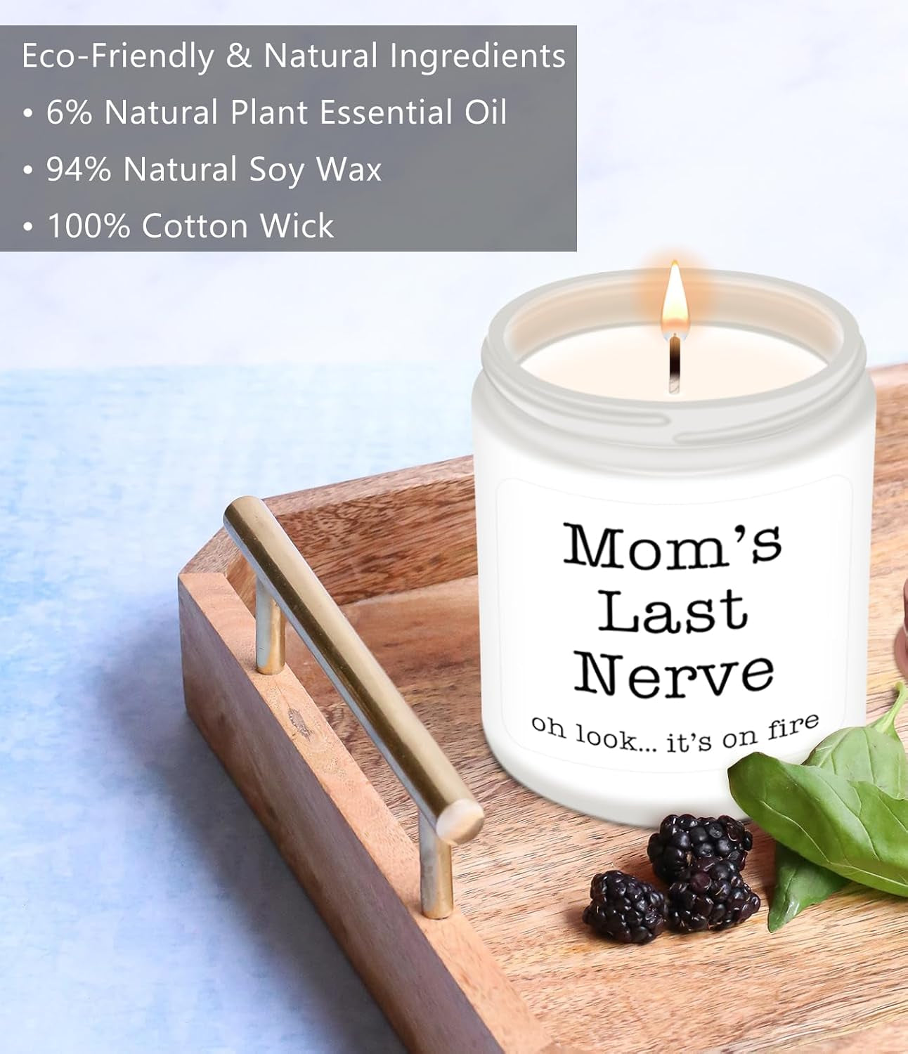 Gifts for Mom from Daughter Son, Christmas Mothers Day Birthday Thanksgiving Candle for Stepmother Adoptive Mother, Mom'S Last Nerve