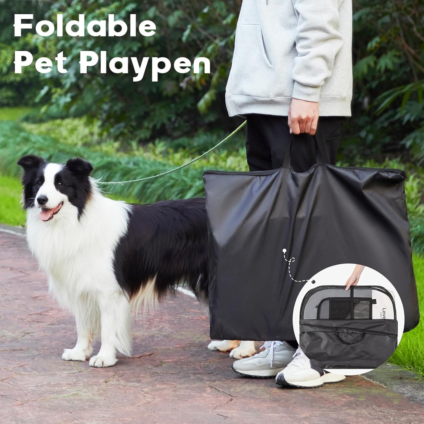 Pet Puppy Dog Playpen, Small Dog Tent Crates Cage Indoor/Outdoor, Portable Playpen for Dog and Cat, Foldable Pop up Dog Kennel Playpen with Carring Case, Removable Zipper Top, Grey