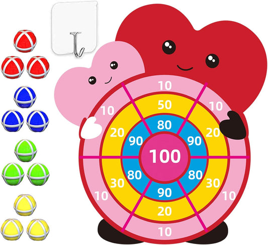 Valentines Day Gifts for Kids - 30” Large Dartboard Game - Valentine Gift Toys Exchange for Boys Girls Toddlers Classroom School Party Favor Supplies Decorations