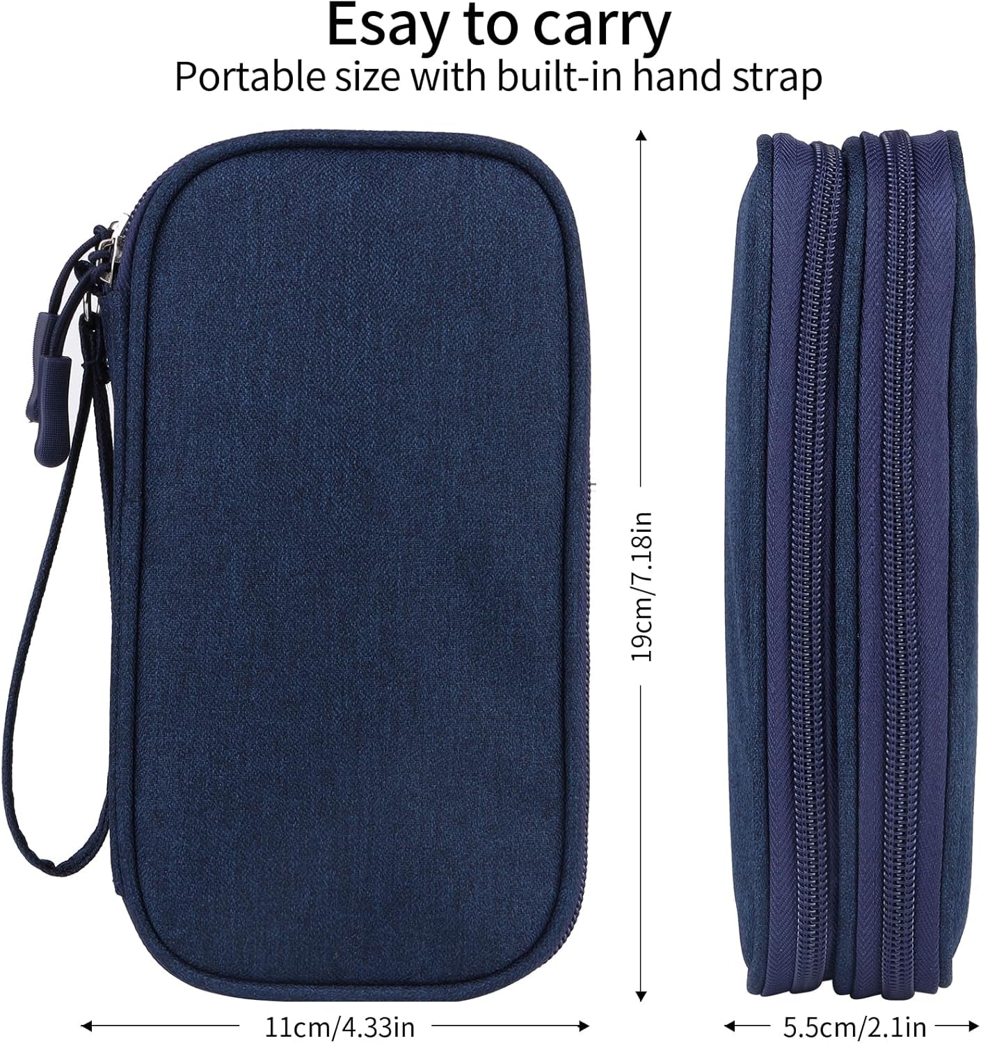 Travel Cable Organizer,Electronics Accessories Organizer Bag,Electronic Organizer Travel Universal Cable Organizer Electronics Accessories Bag for Charger, Phone, Memory Card,Travel Gadget Bag-Blue