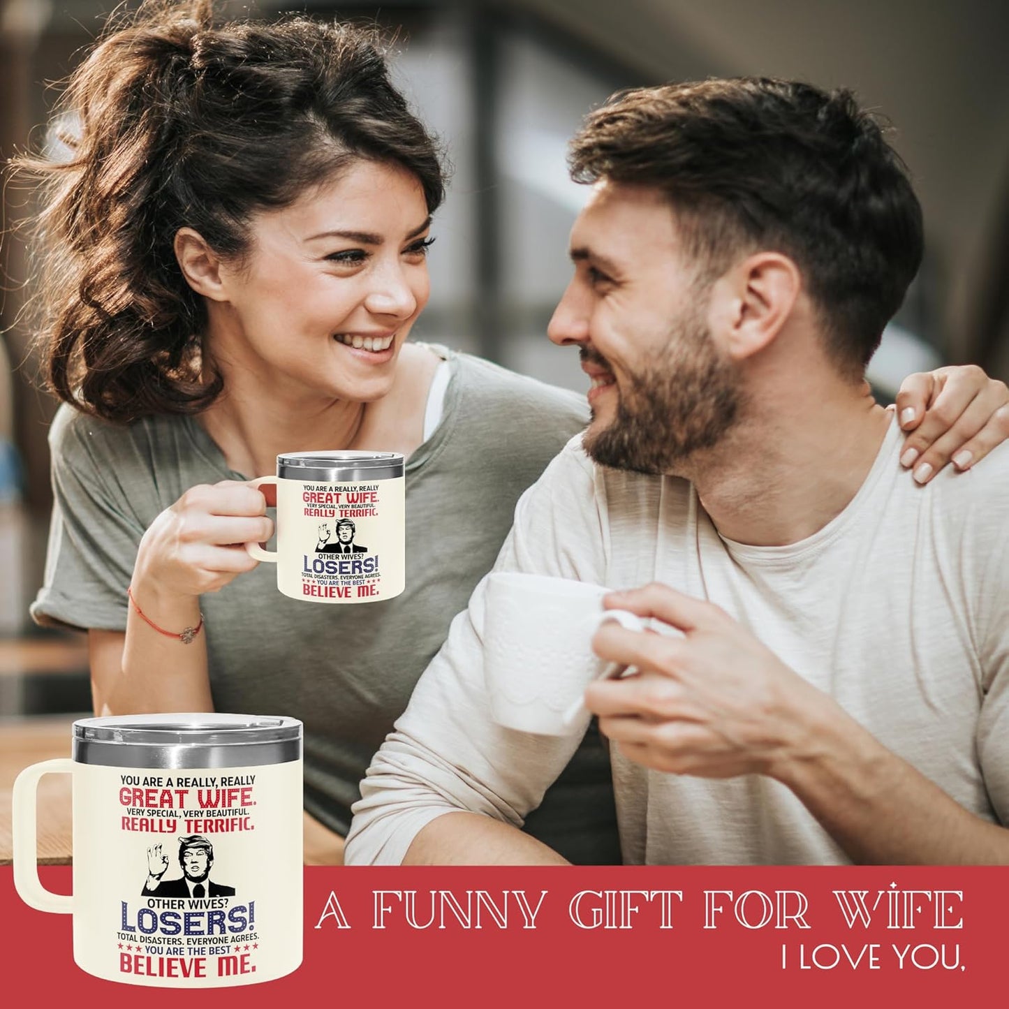 Gifts for Wife - Wife Gifts, Gifts for Her - Wedding Anniversary, Wife Birthday Gift Ideas, Valentines Day Gifts for Wife, Valentine Gifts for Wife Her - I Love You Gifts for Her - 14 Oz Coffee Mug