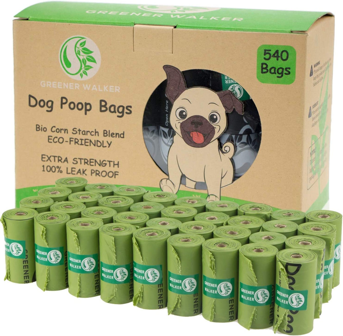 Poop Bags for Dog Waste-540 Bags,Extra Thick Strong 100% Leak Proof Dog Waste Bags (Green)