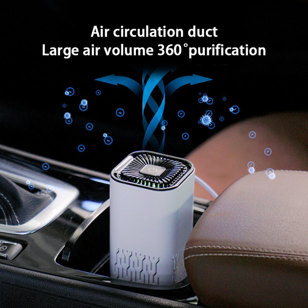 Car Air Purifier Portable Negative Ion Generator Remove Formaldehyde Dust