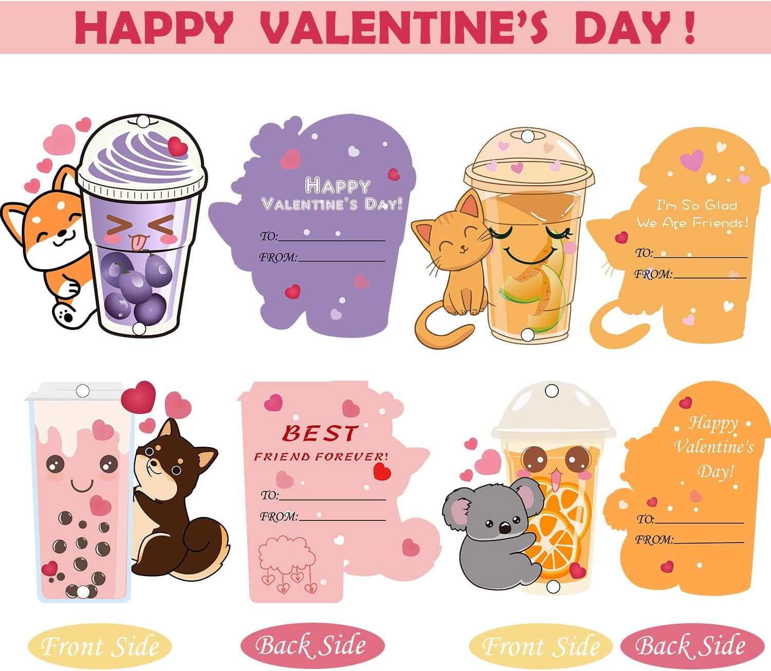 32 Pack Valentines Day Cards for Kids School Crazy Straws, Cute Kids Valentines Cards for Classroom School Exchange Gifts, Fun Valentines Gifts for Kids Party Favors Game Prizes