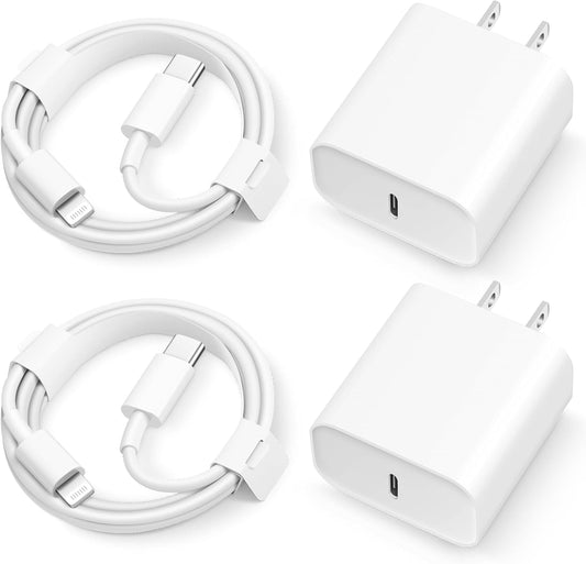 Iphone 14 13 12 11 Super Fast Charger [2Pack] Cargador 20W Rapid USB C Wall Charger Block with 6FT Fast Charging Cable Compatible with Iphone 14 Pro Max/Pro/Plus/Mini/Ipad