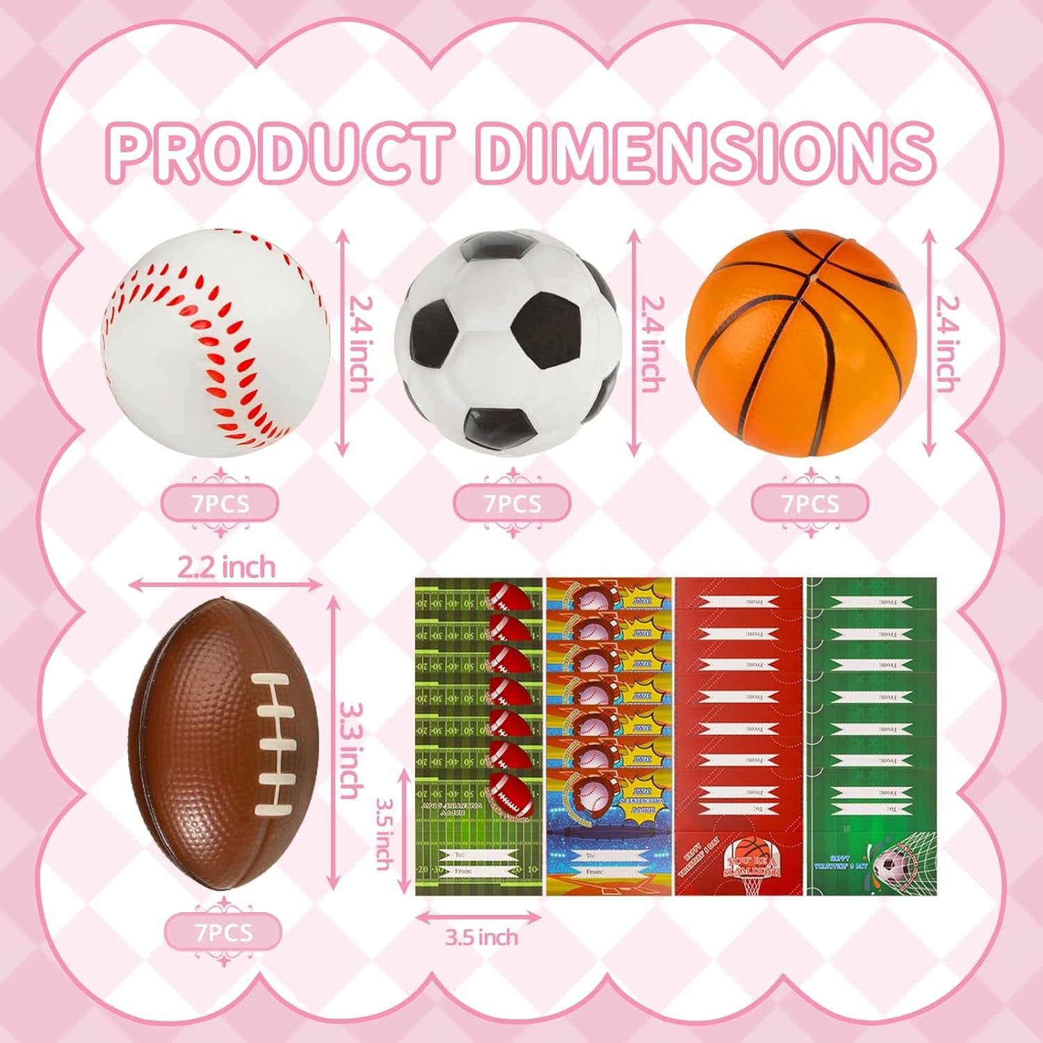 Valentines Day Gifts for Kids Classroom Valentines Day Cards for Kids School Class Boys Sports Stress Balls Kids Valentines Day Gifts for School Valentines Cards for Kids Classroom