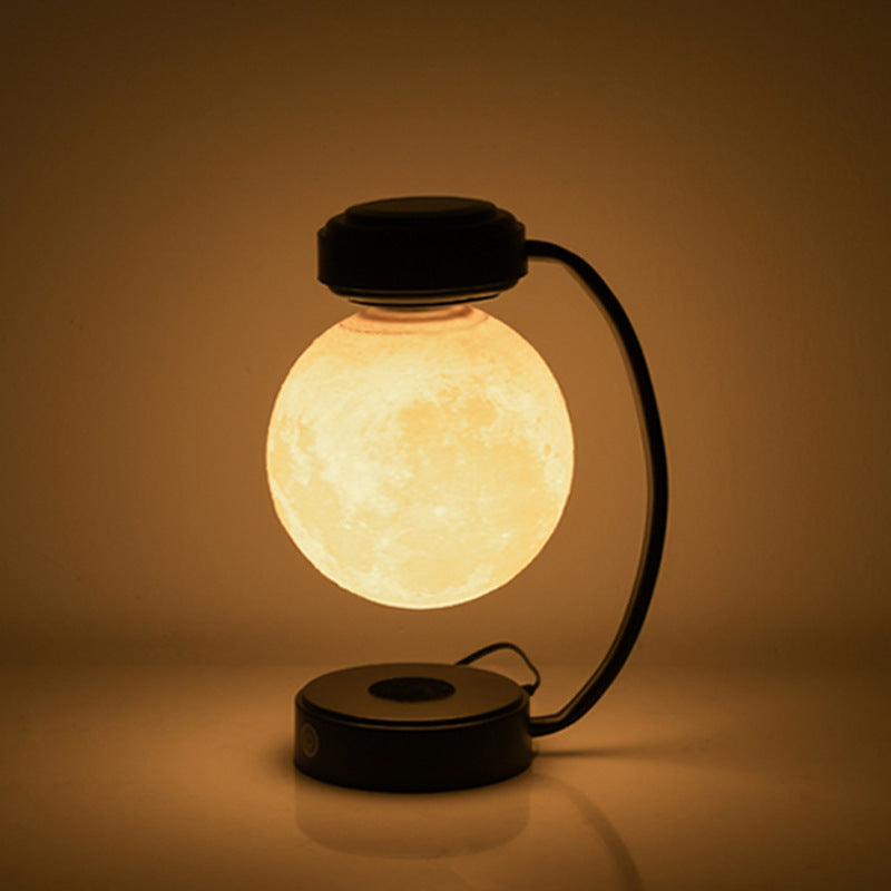 3D LED Moon Night Light Wireless Magnetic Levitating Rotating Floating