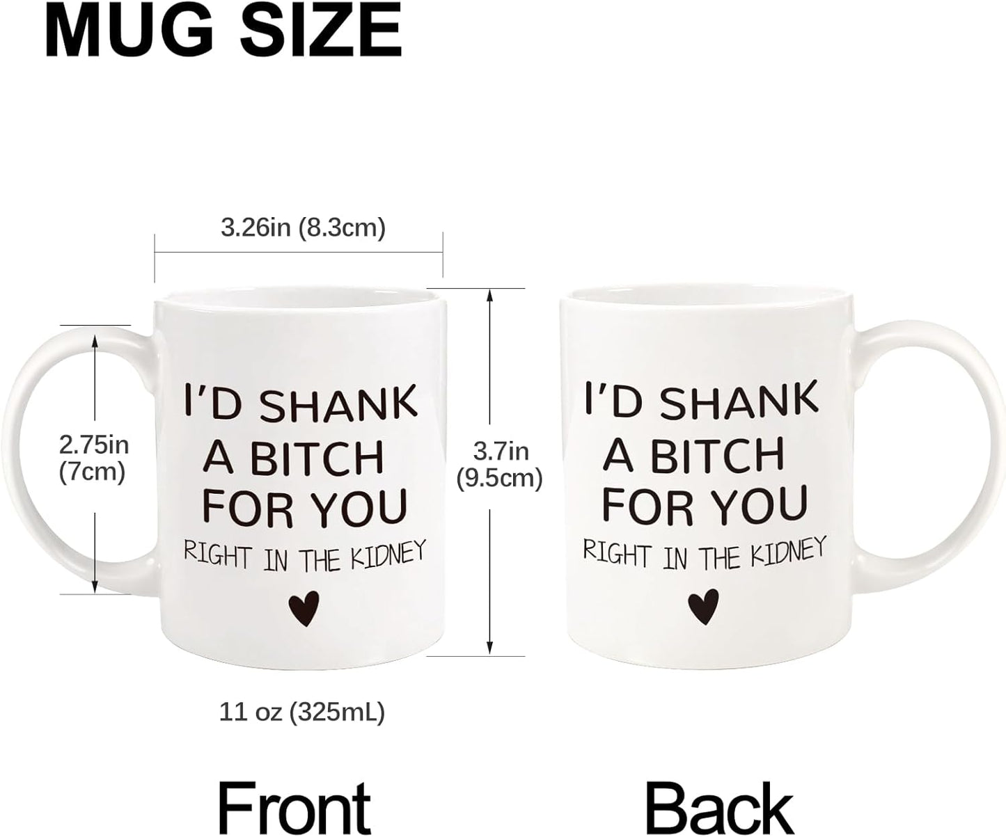 Funny Friendship Gifts for Women,11Oz Coffee Mug Gifts for Sisters Mom Grandma Wife Daughter,Sister Gifts from Sister,Birthday Mothers Day Graduation Gifts for Her Best Friend Girlfriend Besties BFF