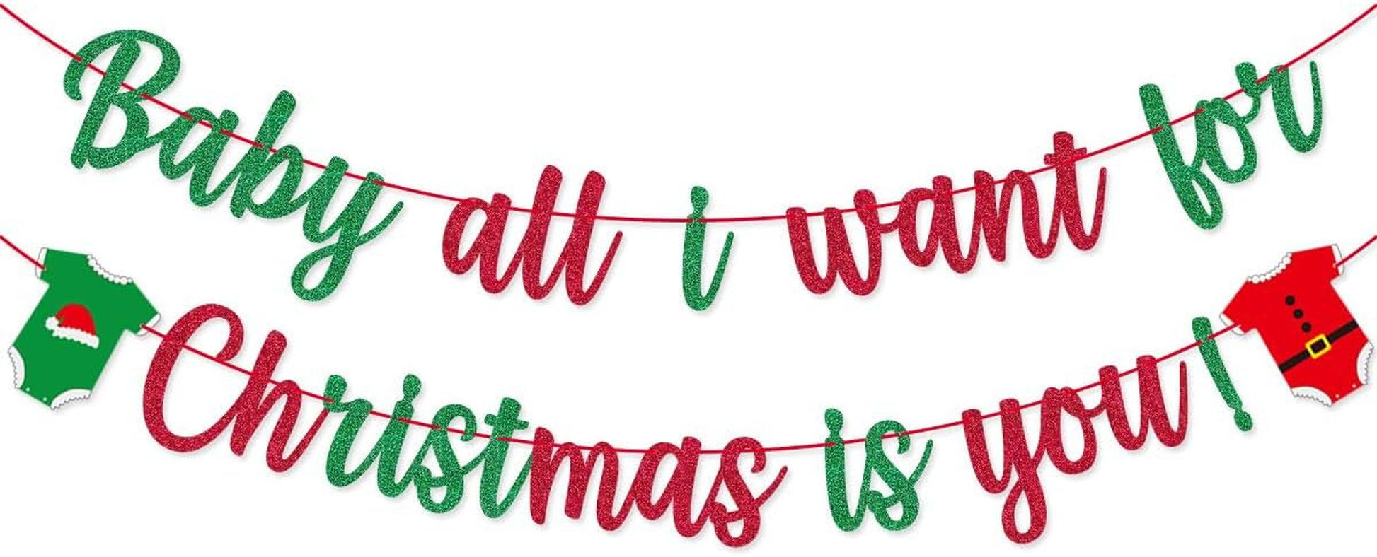 Baby All I Want for Christmas Is You Banner for Christmas Baby Shower Winter Baby Shower Decorations