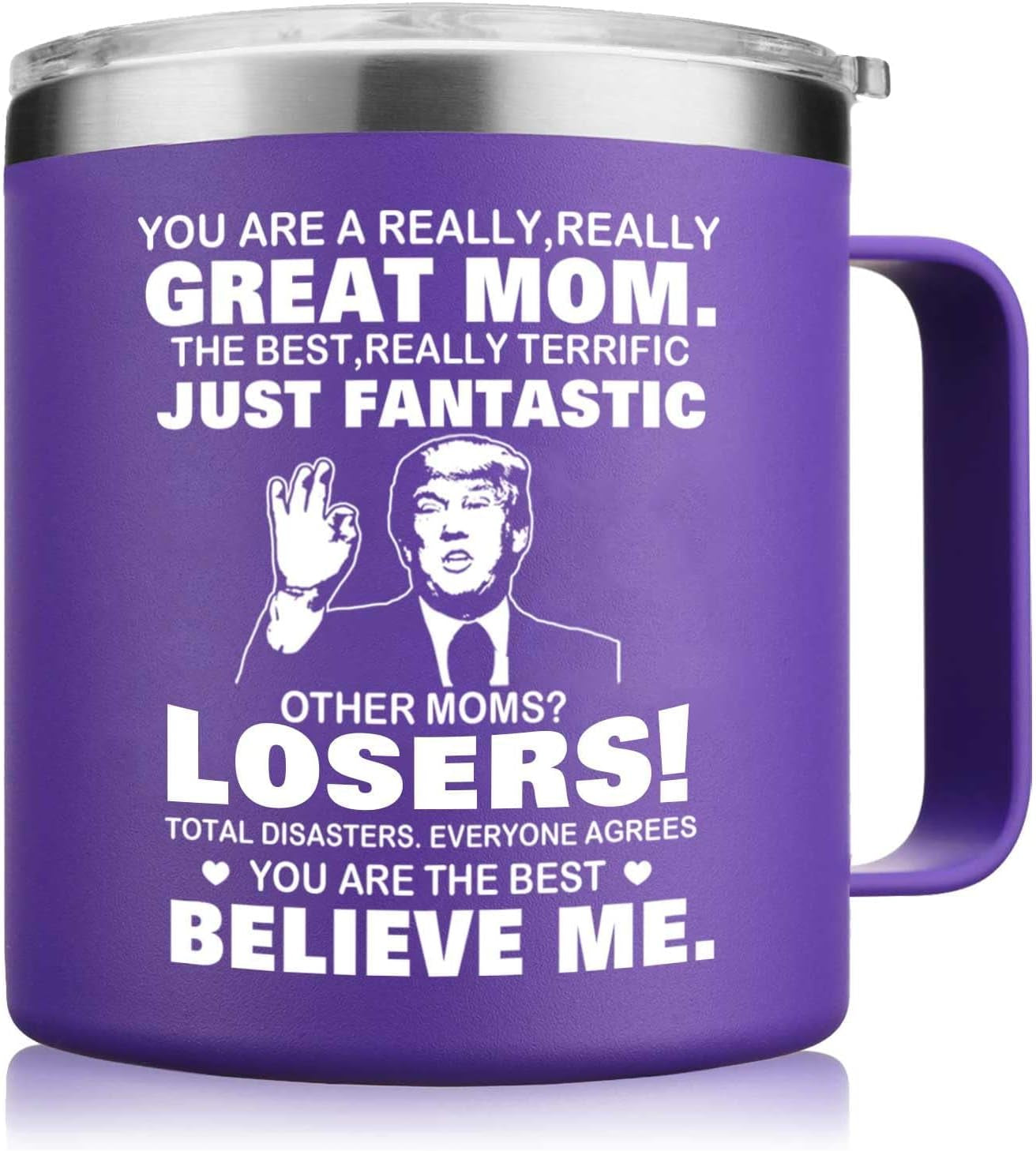 Valentines Day Gifts for Mom, Women, Wife - You'Re a Really Great Mom Coffee Mug - Christmas Gifts for Mom, Mother Birthday Gifts for Mom from Daughter Son (14OZ Purple)