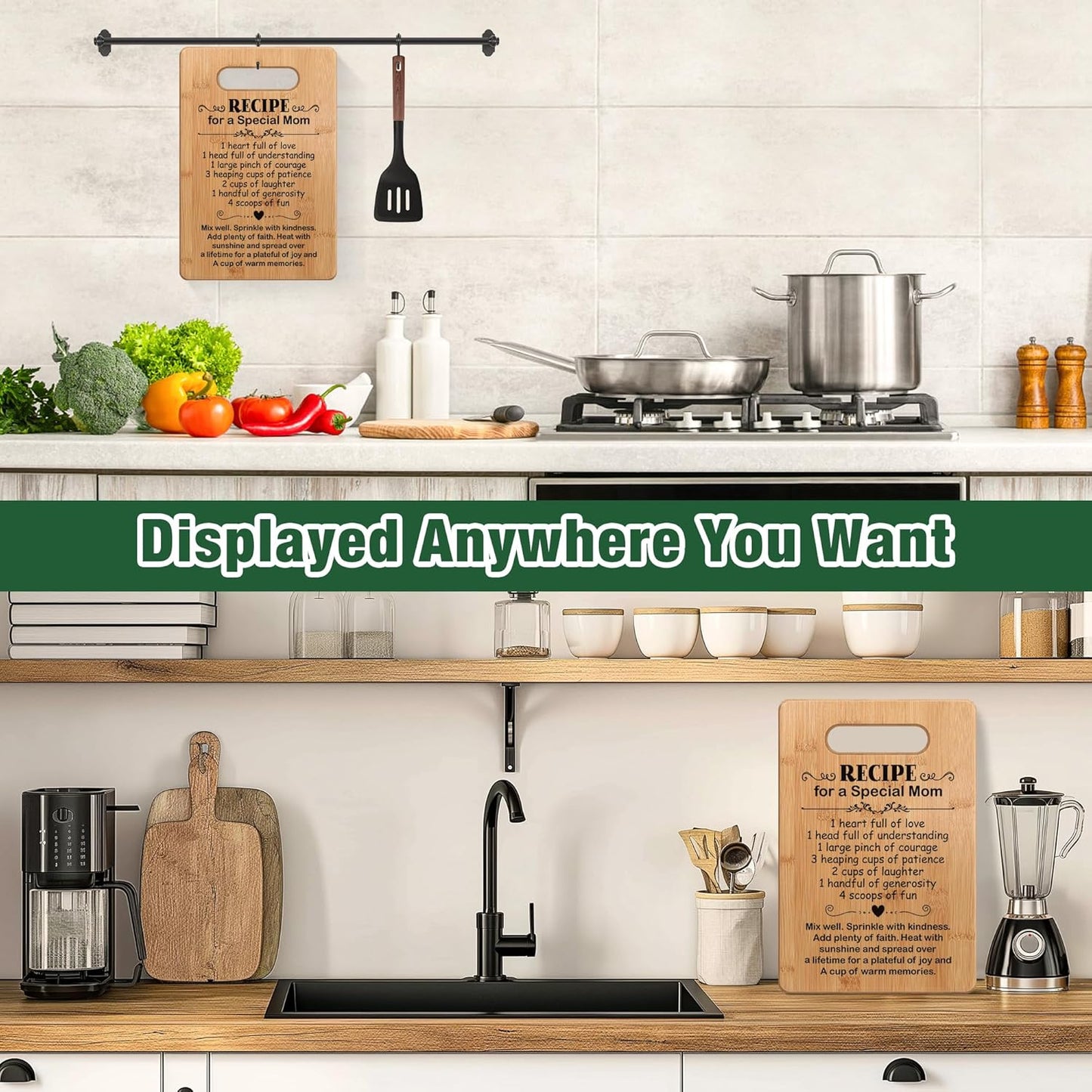 Popular Birthday Gifts for Mom, Christmas Gifts for Mom, Cutting Board Gift for Mother, Cute Mom Gifts from Daughter Son, Mom Gift for Mother'S Day