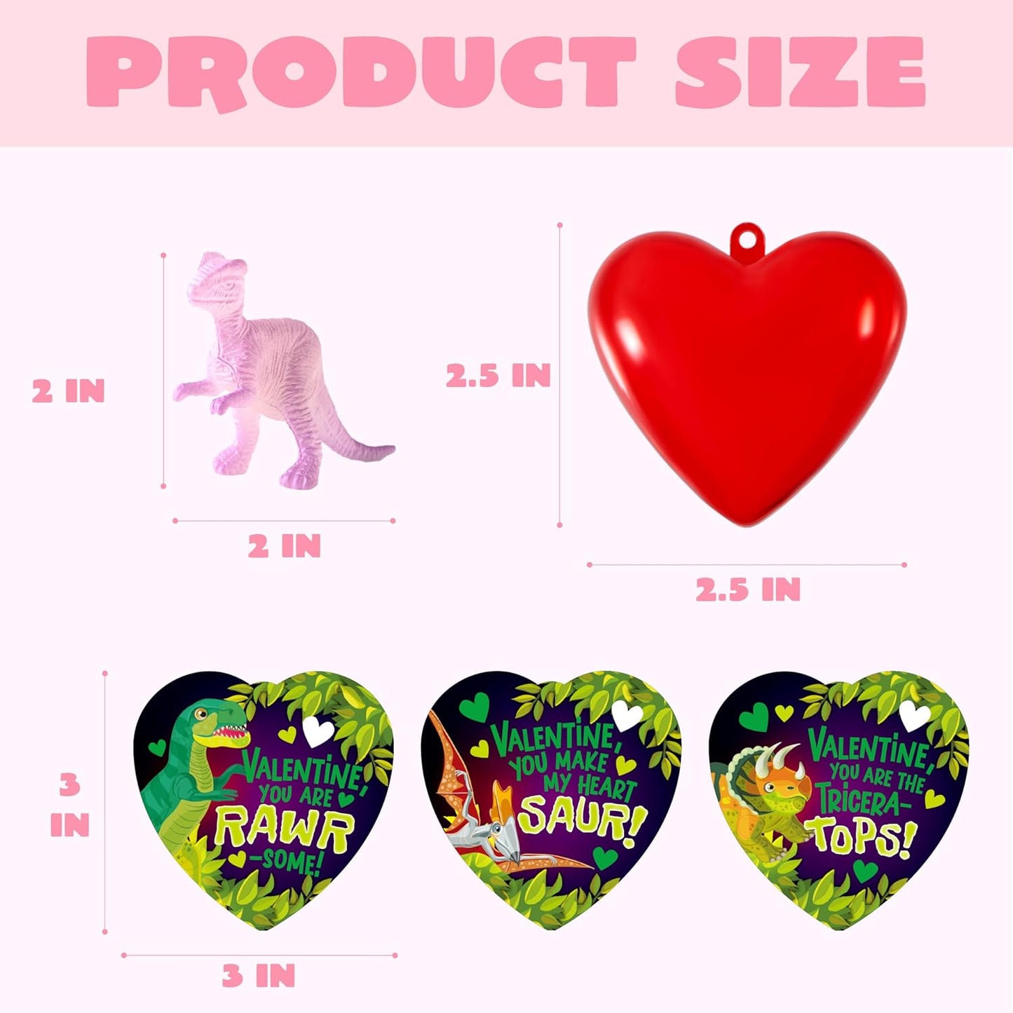 28 Packs Valentines Day Greeting Cards with Glow in Dark Dinosaur Toys and Heart Shells for Valentine Kids Party Favor, Classroom Exchange Prizes, School Gift Rewards