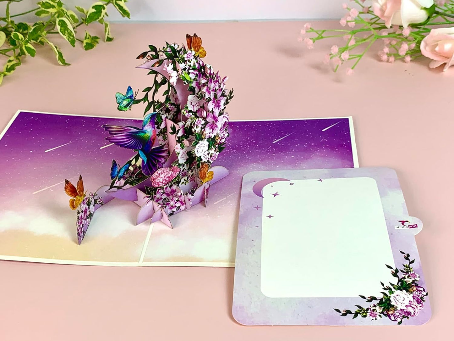 Mothers Day Pop up Card, Hummingbird Birthday Card, Pop up Birthday Cards for Women, Wife, Mom, Daughter, Grandma, Mother'S Day Card, 3D Pop up Birthday Card