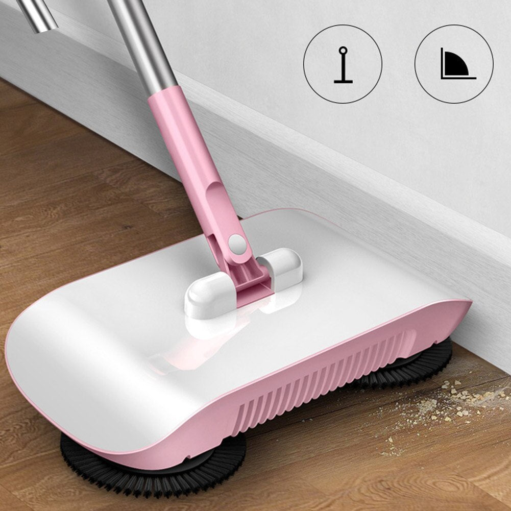 Hand Push Sweeper Household Broom Dustpan Mop