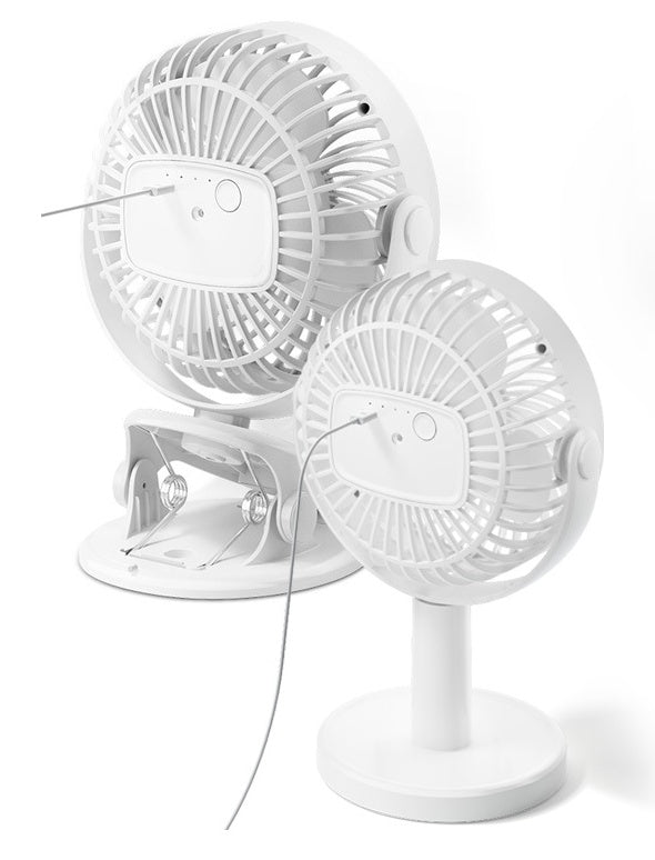 Portable Mini Desktop Fan Silent High Wind Cordless Rechargeable