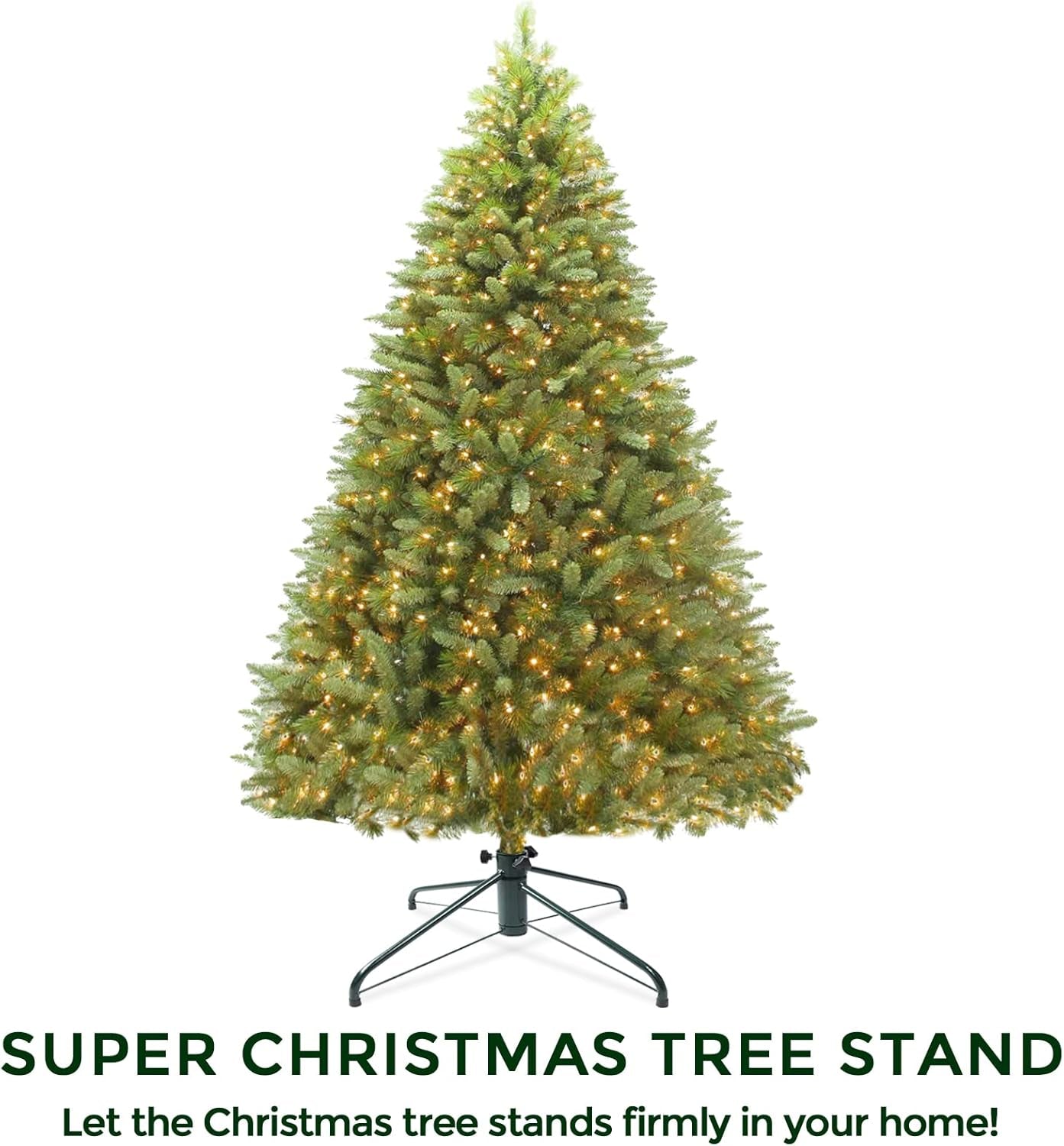 Christmas Tree Stand 19.7 Inches Iron Metal Bracket Rubber Pad with Thumb Screw (50Cm)