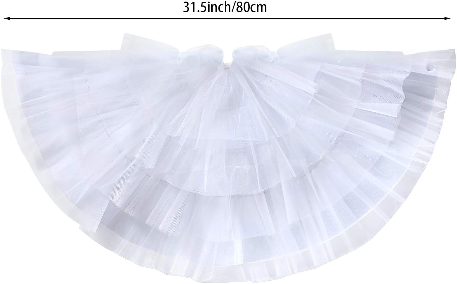 Valentine'S Day Tree Skirt Ruffle Tree Skirt 4 Layer round Skirt for Christmas Holiday Decoration(40 Inches,White)