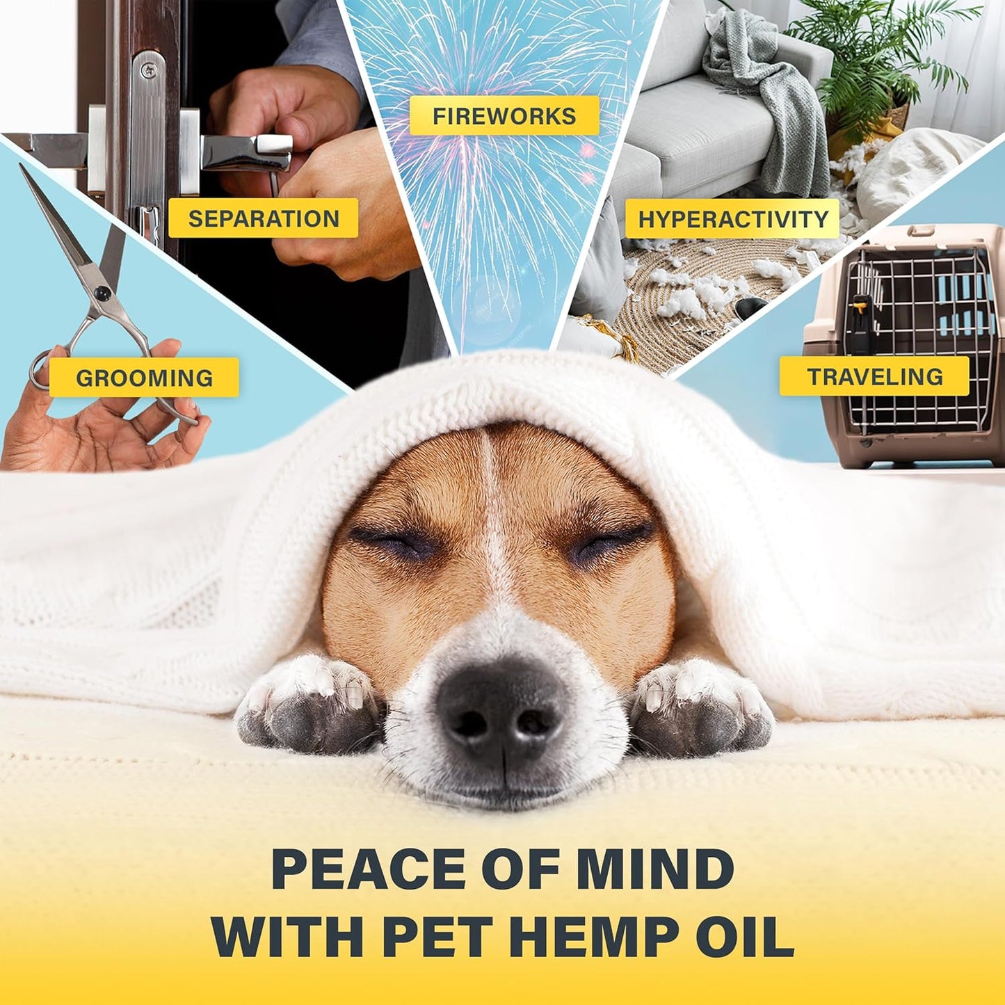 Hemp Оil for Dogs Cats - Helps Pets with Аnxiеty, Pаin, Strеss, Slееp, Аrthritis, Sеizures Rеlief - Нiр Jоint Hеalth - Cаlming Trеats