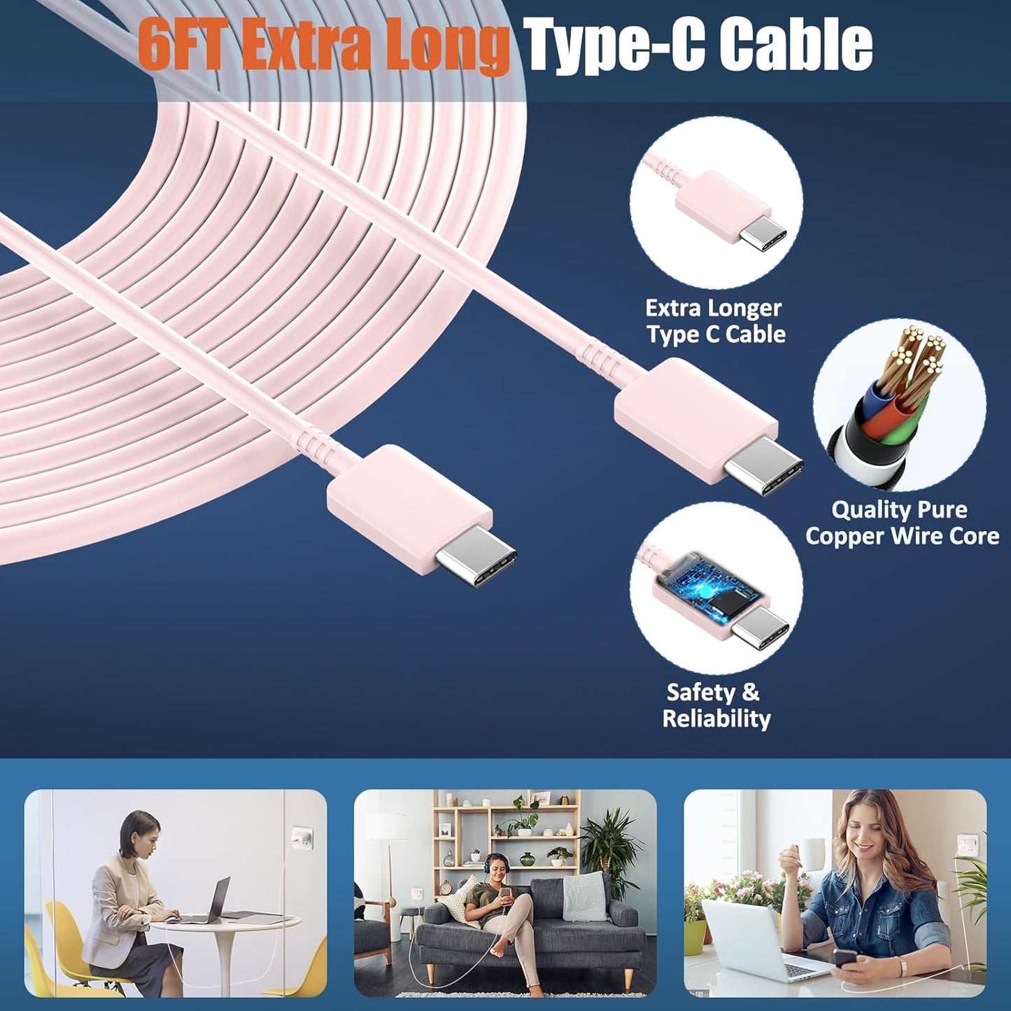 I.Phone 16 15 Pro Max Charger Fast Charging, 30W USB C I.Phone 15 16 Pro Max Fast Charger Block with 6FT Long USB C Charging Cable for Iphone 16 Pro Max/16 Pro/15 Pro Max,Ipad,Samsung Galaxy S24