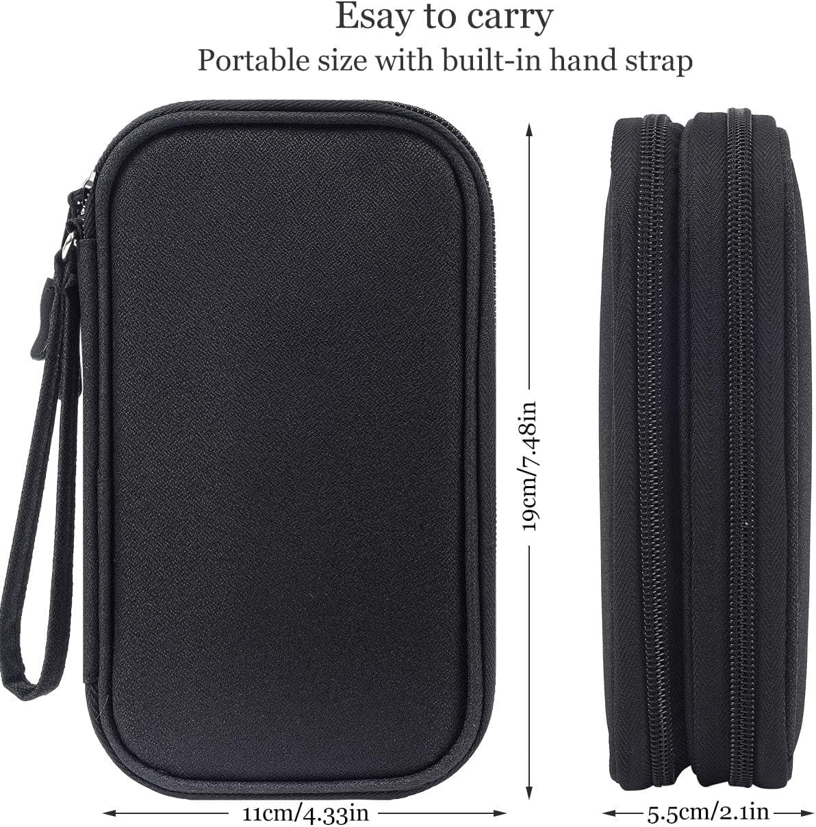 Electronics Accessories Organizer Pouch Bag, Travel Universal Organizer for Cable, Charger, Phone, SD Card, Business Travel Gadget Bag