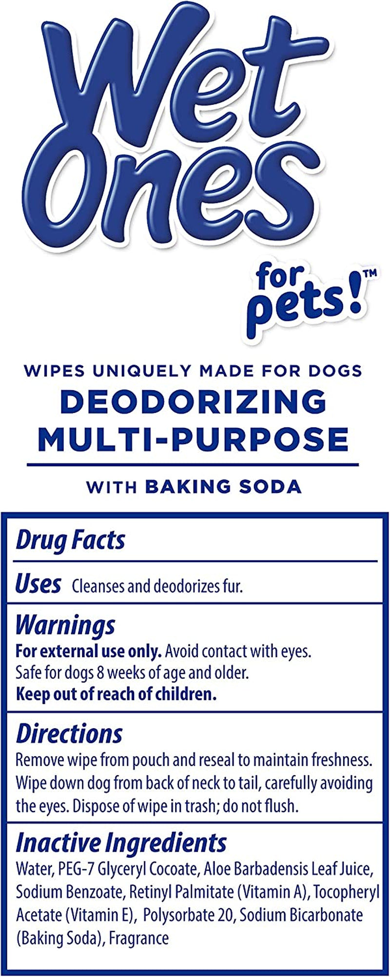 for Pets Deodorizing Multipurpose Pet Wipes, Tropical Splash Scent - Pet Grooming Wipes for In-Between Baths, Pet Cleaning Supplies, Puppy Wipes for Dogs, 50 Count