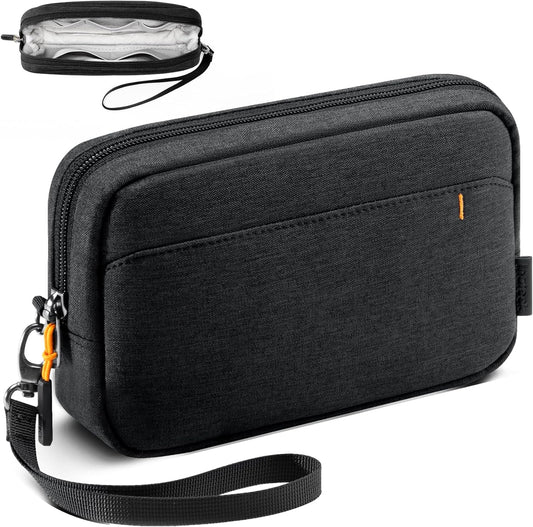 Electronics Organizer Travel Case, Water-Resistant Cable Organizer Pouch, Portable Tech Pouch, Multi-Purpose Accessories Carry Case for Cord, Charger, Cables, Phone, USB Drive