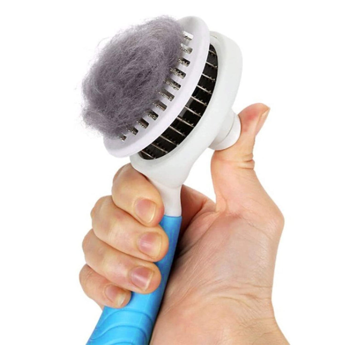 Cat Self Cleaning Slicker Brush, Pets Skin Friendly Cat Brush for Dogs Cats Grooming Brush Tool Easy to Remove Loose Undercoat, Mats Tangled Hair Slicker Massage Cats Dogs Brush - Upgraded