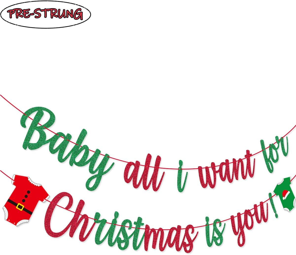 Baby All I Want for Christmas Is You Banner for Christmas Baby Shower Winter Baby Shower Decorations