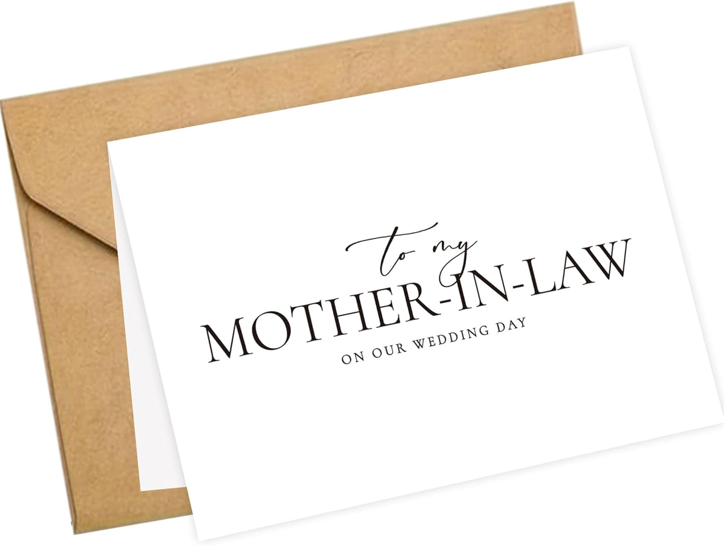 to My Mother-In-Law on My Wedding Day Card,Wedding Day Card to Mother-In-Law of Bride or Groom,Thank Mother Wedding Day Card (A1:Mother-In-Law)