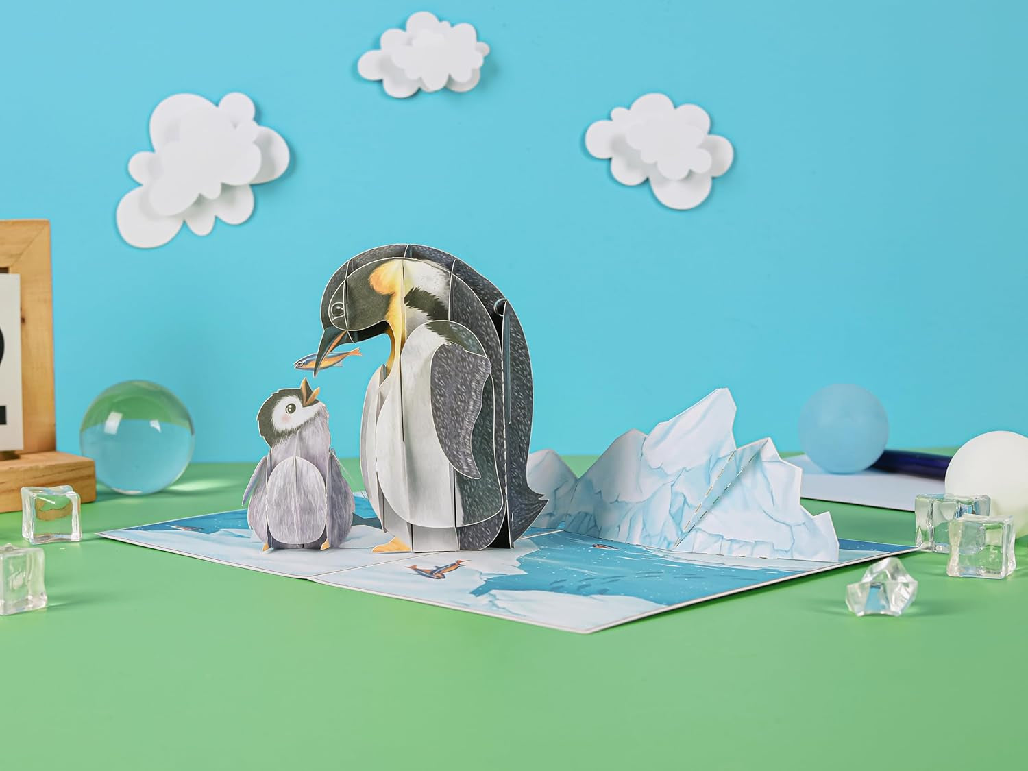 Penguin Happy Mothers Day Card, 3D Mothers Day Pop up Card