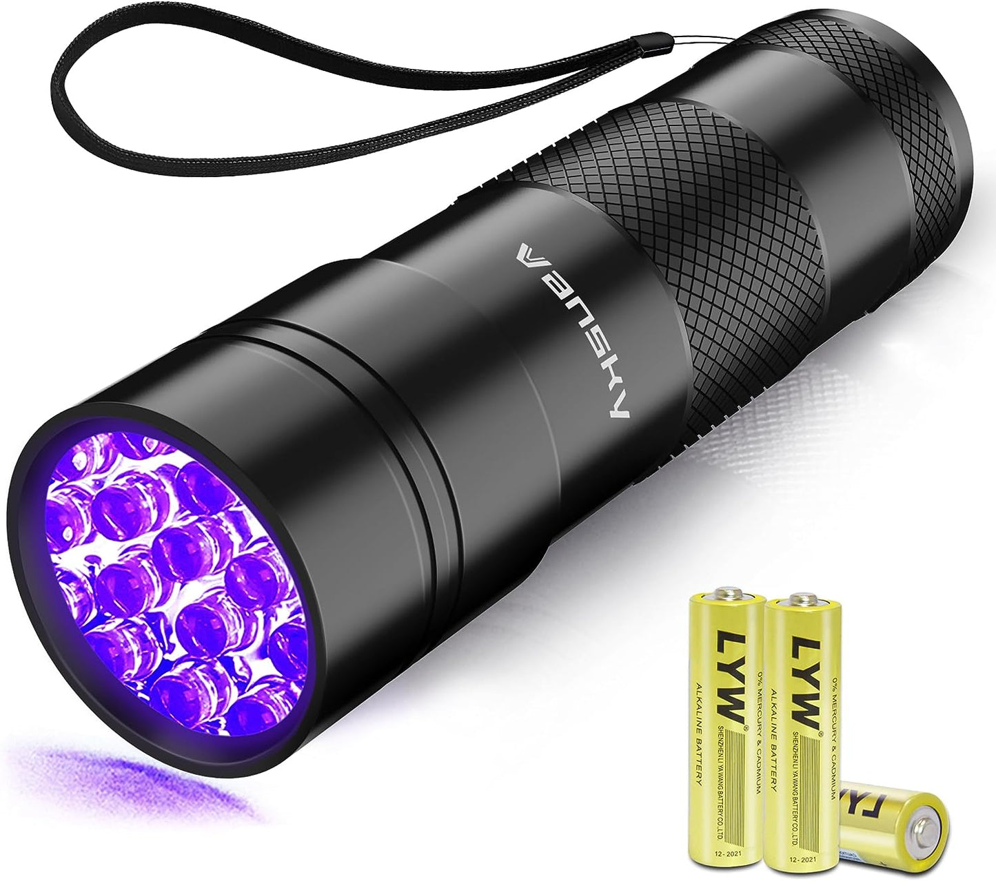 Black Light UV Flashlight Blacklight 12 LED Urine Detector for Dog/Cat/Pet Urine & Dry Stains and Bed Bug on Carpets/Rugs/Floor,Matching with Pet Odor Eliminator