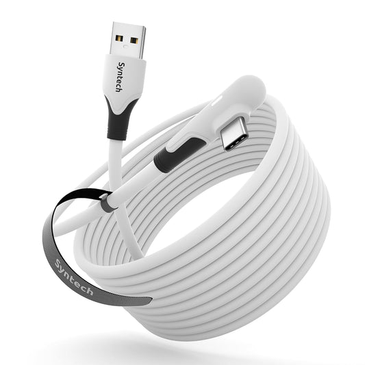 Link Cable 20FT Compatible with Meta/Oculus Quest 3/Quest 3S, Pico 4/Ultra Accessories VR Headset, High Speed Data Transfer Cord USB 3.0 Cable Type C LED Light for Gaming Pc/Steam VR