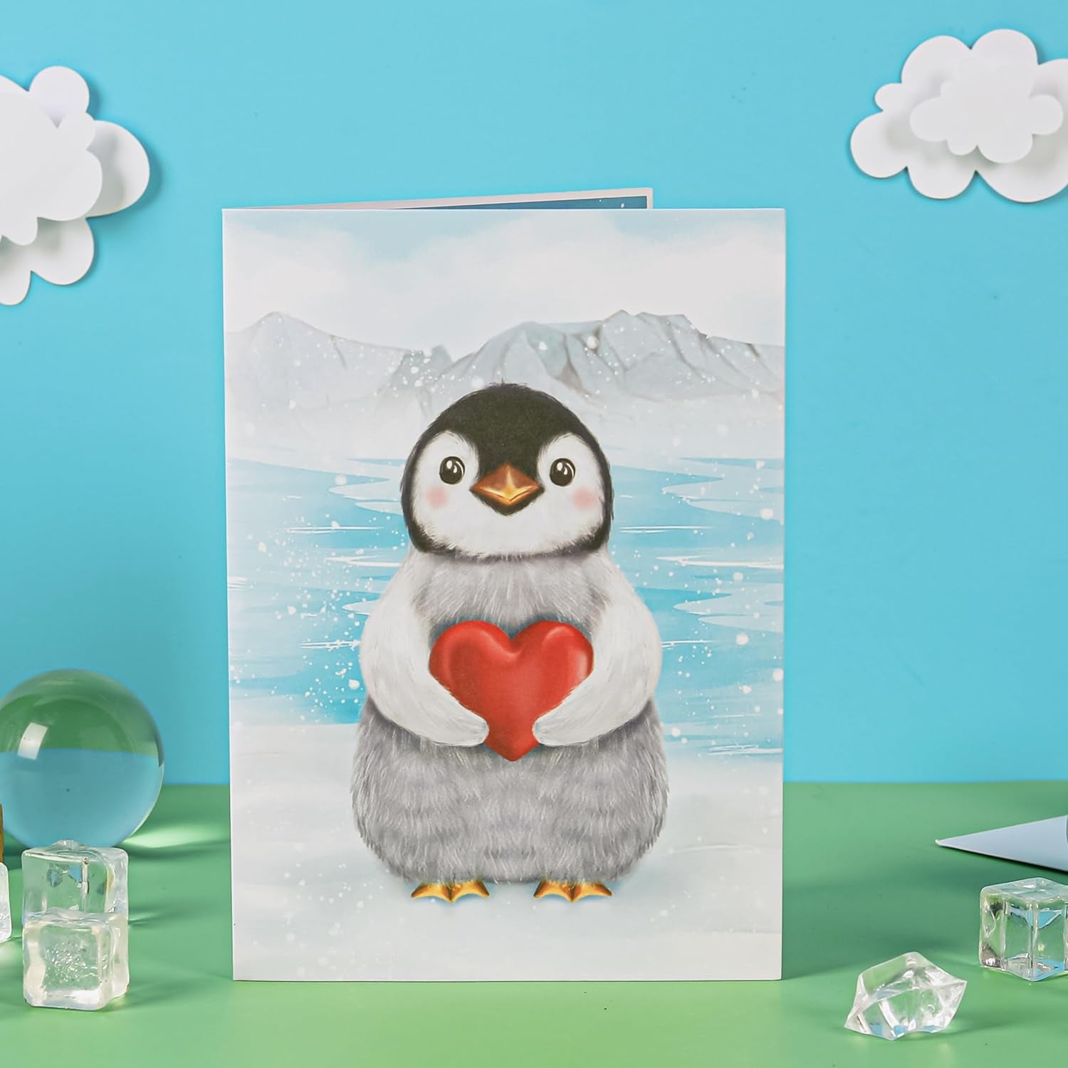 Penguin Happy Mothers Day Card, 3D Mothers Day Pop up Card