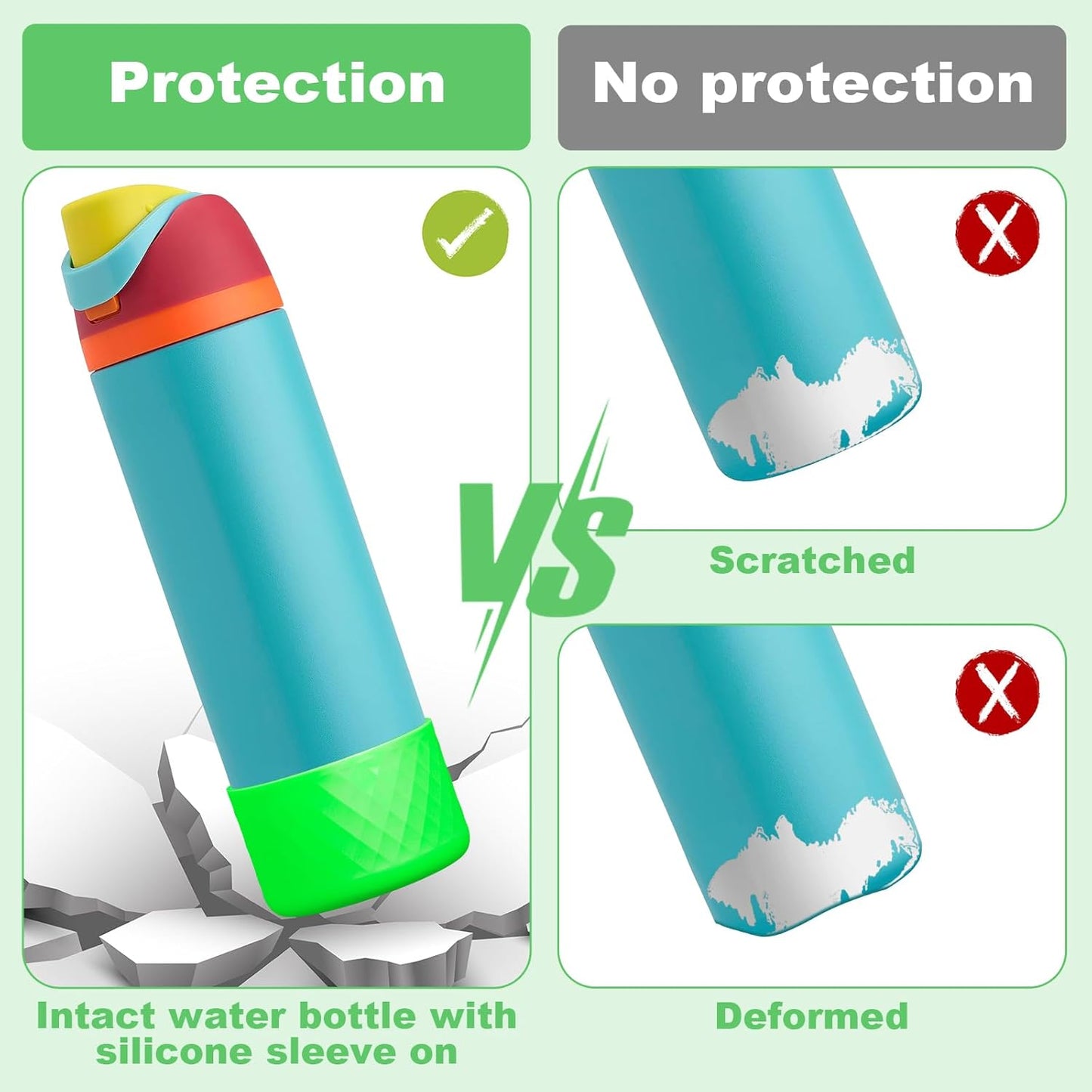 Silicone Boot for Owala Water Bottle 24 Oz 32 Oz 40 Oz, Anti-Slip Protective Sleeve for Freesip/Twist/Flip Stainless Steel Water Bottles Accessories