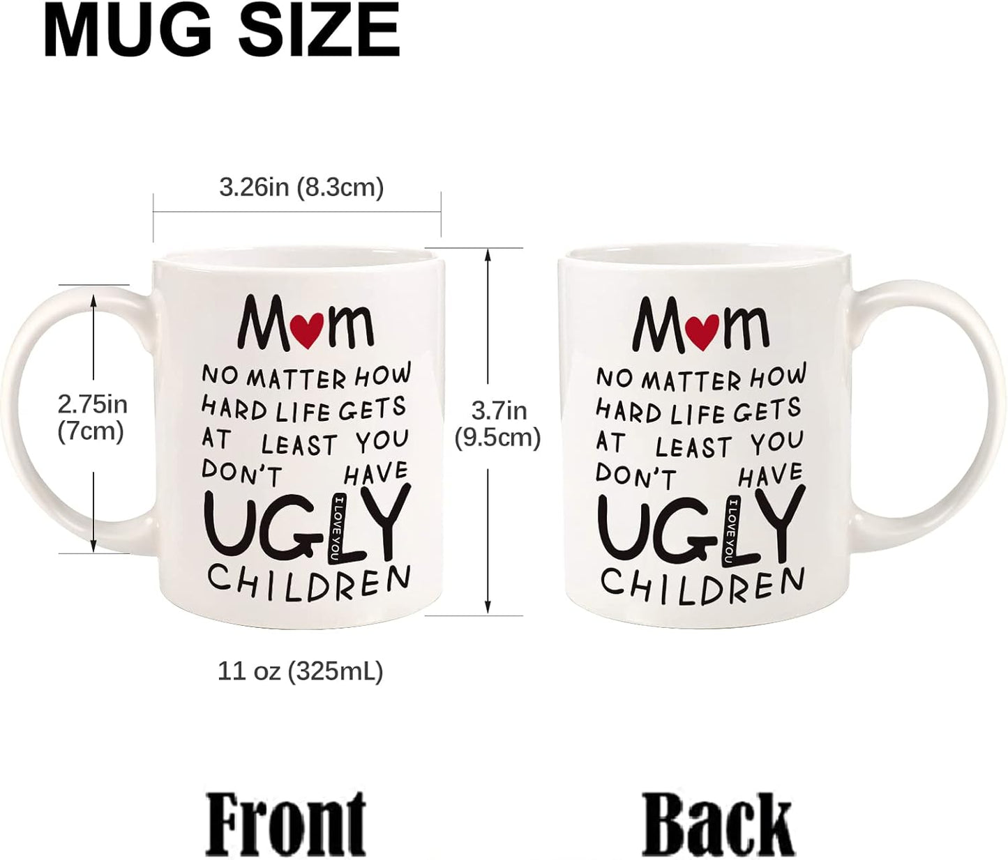 Gifts for Mom from Daughter Son,11Oz Funny Coffee Mug,Valentines Day Gifts for Mom Wife Women,Mom Birthday Gifts,Birthday Gifts for Mom,Unique Mom Gifts Ideas Mothers Day Gifts for Mom Mother in Law