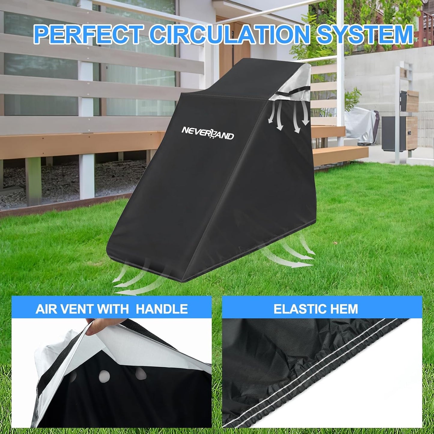 Treadmill Cover, Waterproof Dustproof Running Machine Cover with Zipper, Workout Equipment Treadmill Cover with Built-In Windproof Buckle, Ideal for Home Gym Indoor Outdoor