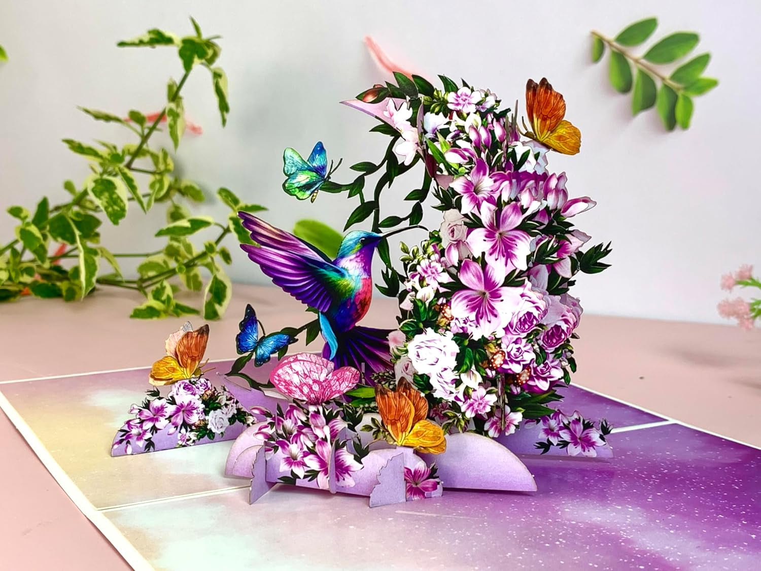 Mothers Day Pop up Card, Hummingbird Birthday Card, Pop up Birthday Cards for Women, Wife, Mom, Daughter, Grandma, Mother'S Day Card, 3D Pop up Birthday Card