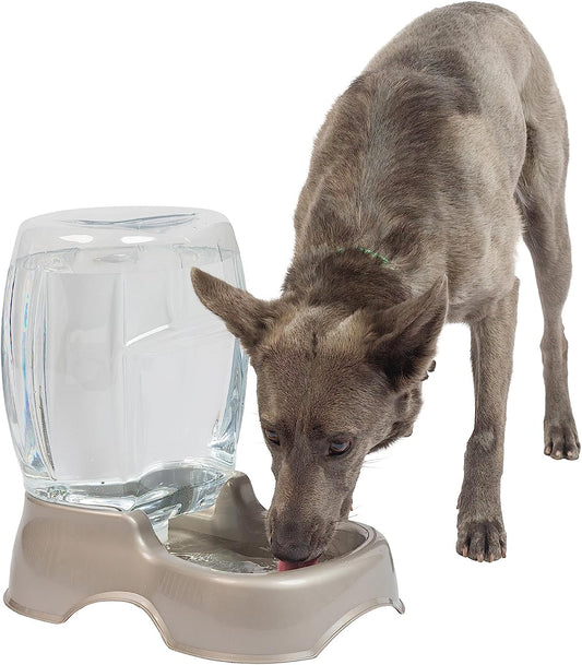 Pet Cafe Waterer Cat and Dog Water Dispenser 4 Sizes, 3 GAL, Pearl Tan, Made in USA