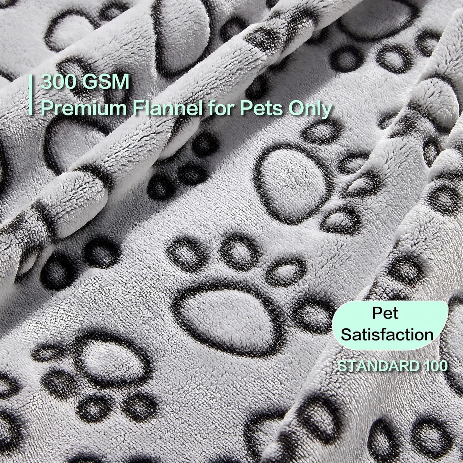 ® Premium Soft Dog Blanket Washable, 40"X32" Cat Blanket for Indoor Cats Large Medium Small Dog Gifts Puppy Essentials (Grey)