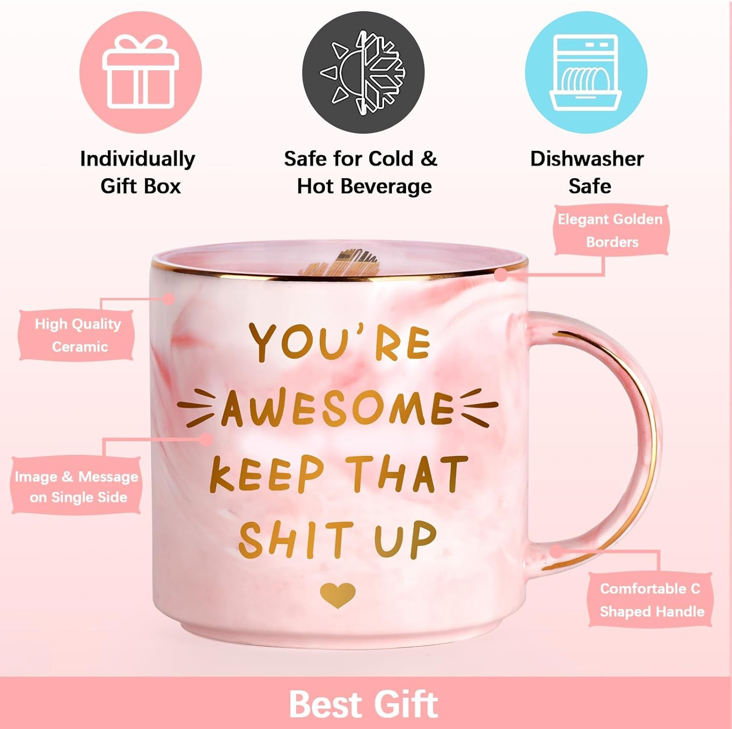 Best Friend Birthday Gifts,12Oz Coffee Mug Funny Gifts for Women Sisters Mom Grandma Wife,Sister Gifts from Sister,Inspirational Friendship Thoughtful Gifts for Her Best Friends Girlfriend Besties BFF