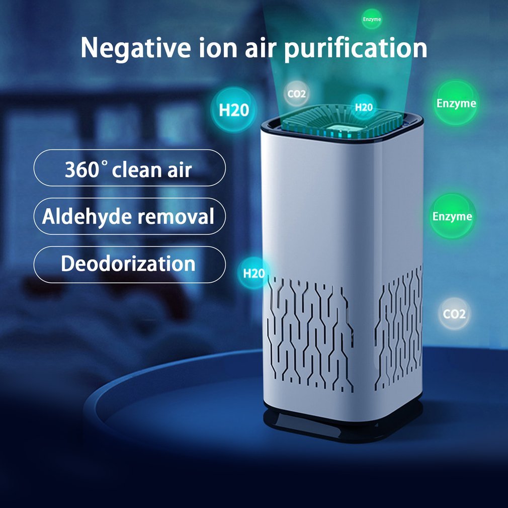 Car Air Purifier Portable Negative Ion Generator Remove Formaldehyde Dust